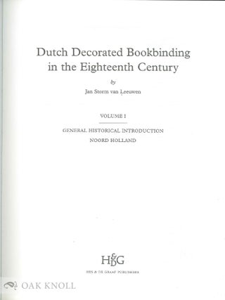 DUTCH DECORATED BOOKBINDING IN THE EIGHTEENTH CENTURY.