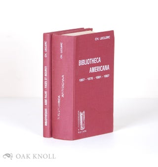 Order Nr. 103808 BIBLIOTHECA AMERICANA: CATALOGUES DE 1867 ET 1878 ET SUPPLÉMENTS DE 1881 ET...