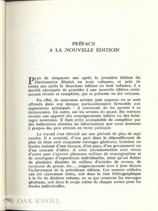 DICTIONNAIRE CRITIQUE ET DOCUMENTAIRE DES PEINTRES, SCULPTEURS, DESSINATEURS ET GRAVEURS DE TOUS LES TEMPS ET DE TOUS LES PAYS.