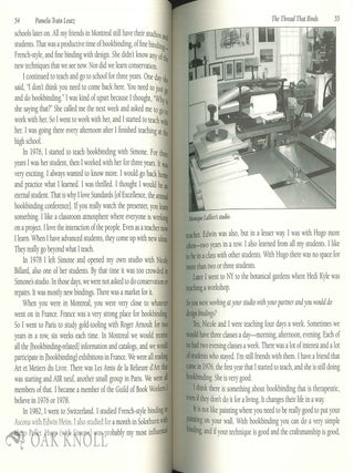 THE THREAD THAT BINDS: INTERVIEWS WITH PRIVATE PRACTICE BOOKBINDERS.