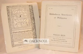 BIBLIOTHECA AMERICANA ET PHILIPPINA