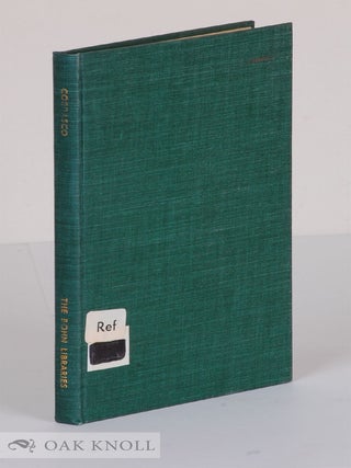Order Nr. 104053 THE BOHN LIBRARIES, A HISTORY AND A CHECKLIST. Francesco Cordasco
