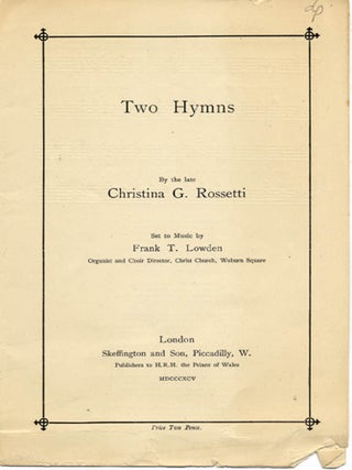 CHRISTINA ROSSETTI: A DESCRIPTIVE BIBLIOGRAPHY.