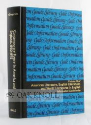 Order Nr. 104495 CONTEMPORARY POETRY IN AMERICA AND ENGLAND 1950-1975. Martin E. Gingerich