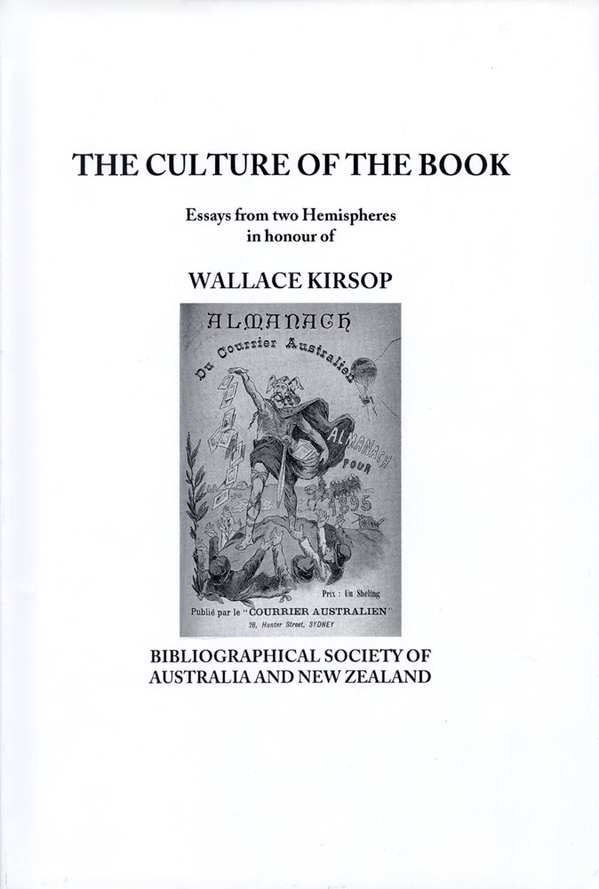 Order Nr. 104533 CULTURE OF THE BOOK, ESSAYS FROM TWO HEMISPHERES.