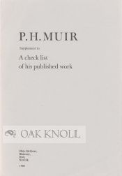Order Nr. 104635 P.H. MUIR, SUPPLEMENT TO A CHECK LIST OF HIS PUBLISHED WORK