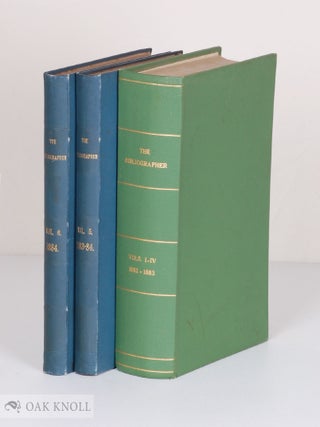 Order Nr. 104670 BIBLIOGRAPHER, A JOURNAL OF BOOK-LORE (THE