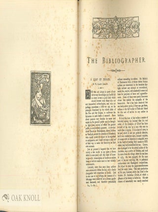 BIBLIOGRAPHER, A JOURNAL OF BOOK-LORE (THE)