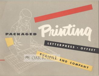 Order Nr. 104682 PACKAGED PRINTING. LETTERPRESS OFFSET. RUDISILL AND COMPANY