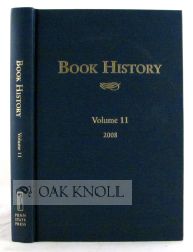 Order Nr. 105119 BOOK HISTORY, VOLUME 11. Ezra Greenspan, Jonathan Rose
