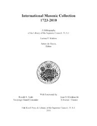 INTERNATIONAL MASONIC COLLECTION, 1723-2011. Larissa P. Watkins.