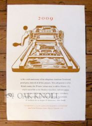 Order Nr. 105830 2009 IS THE 100TH ANNIVERSARY OF THE UBIQUITOUS AMERICAN VANDERCOOK PROOF PRESS