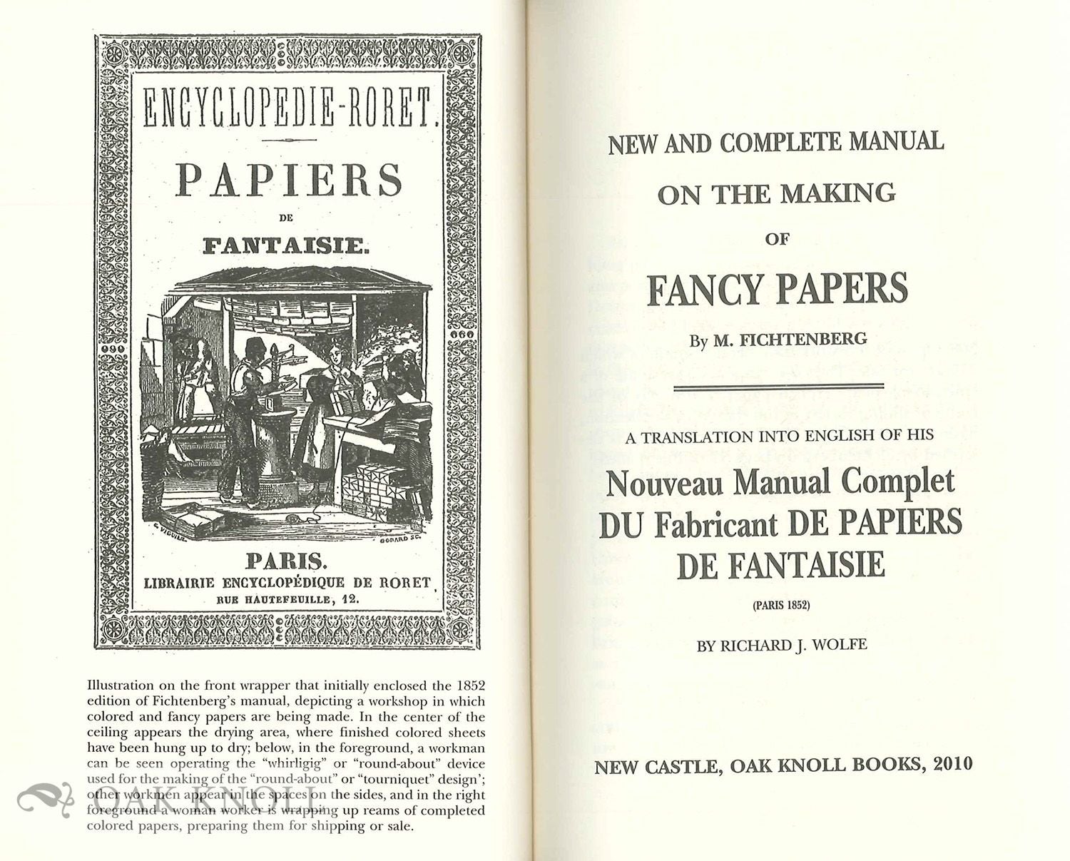 NEW AND COMPLETE MANUAL ON THE MAKING OF FANCY PAPERS BY M. FICHTENBERG by  M. Fichtenberg on Oak Knoll