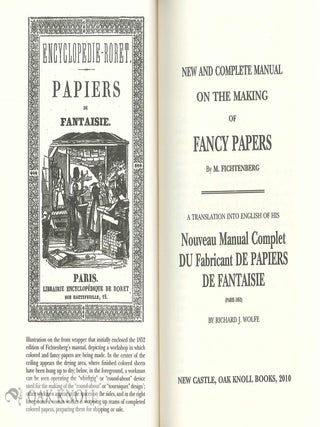 NEW AND COMPLETE MANUAL ON THE MAKING OF FANCY PAPERS BY M. FICHTENBERG