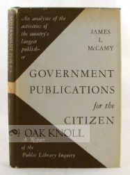 Order Nr. 106238 GOVERNMENT PUBLICATIONS FOR THE CITIZEN. James L. McCamy