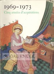 Order Nr. 106272 CINQ ANNÉES D'ACQUSITIONS, 1969-1973