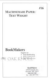 Order Nr. 106291 MACHINEMADE PAPER: TEXT WEIGHT
