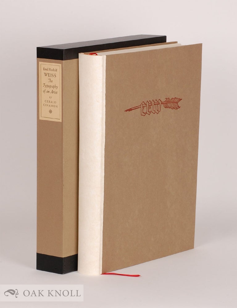 Order Nr. 106295 E.R. WEISS: THE TYPOGRAPHY OF AN ARTIST. Gerald Cinamon.