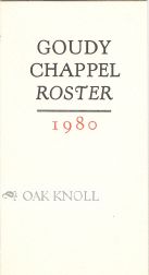 Order Nr. 106868 GOUDY CHAPPEL ROSTER. 1980.