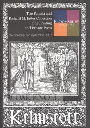 Order Nr. 106878 THE PAMELA AND RICHARD M. ESTES COLLECTION: FINE PRINTING AND PRIVATE PRESS
