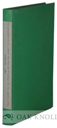 Order Nr. 106892 CONSERVATION OF LIBRARY AND ARCHIVE MATERIALS AND THE GRAPHIC ARTS