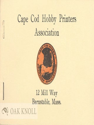 Order Nr. 106952 CAPE COD HOBBY PRINTERS ASSOCIATION
