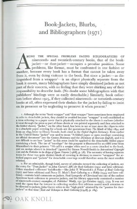 BOOK-JACKETS: THEIR HISTORY, FORMS, AND USE