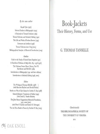 BOOK-JACKETS: THEIR HISTORY, FORMS, AND USE