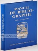 Order Nr. 107304 MANUEL DE BIBLIOGRAPHIE. Louise-Noëlle Malclès