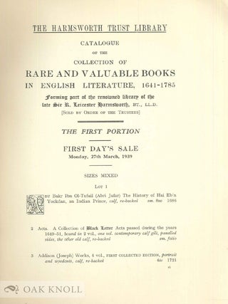 THE HARMSWORTH TRUST LIBRARY. PART 1-35 (lacking no.14).