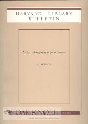 Order Nr. 107496 A NEW BIBLIOGRAPHY OF JOHN CROWNE. B. J. McMullin