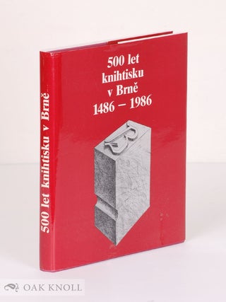 Order Nr. 107542 500 LET KNIHTISKU V BRNE. Jaromir Kubicek
