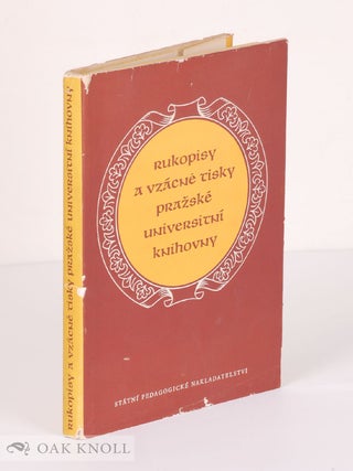 Order Nr. 107569 RUKOPISY A VZÁCNÉ TISKY PRAZSKÉ UNIVERSITNÍ KNIHOVNY. Emma Urbánkova