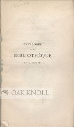 Order Nr. 107616 CATALOGUE DE LA BIBLIOTHEQUE DE M. BOUJU