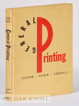 Order Nr. 108325 GENERAL PRINTING. Glen U. Cleeton, Charles W. Pitkin