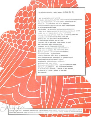 CENTER BROADSIDES 2010 READING SERIES