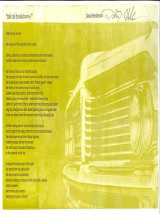 CENTER BROADSIDES 2010 READING SERIES