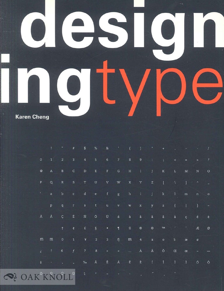 Order Nr. 108700 DESIGNING TYPE. Karen Cheng.