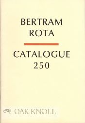 Order Nr. 108857 BERTRAM ROTA: CATALOGUE 250