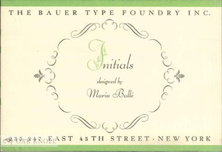 Order Nr. 109128 INITIALS DESIGNED BY MARIA BALLÉ. Bauer