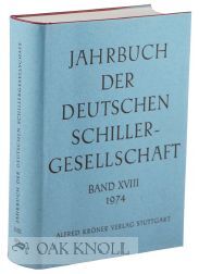 Order Nr. 109388 JAHRBUCH DER DEUTSCHEN SCHILLERGESELLSCHAFT IM AUFTRAG DES VORSTANDS. Fritz...