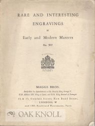 Order Nr. 109393 CATALOGUE OF RARE AND INTERESTING ENGRAVINGS BY EARLY AND MODERN MASTERS WATER...