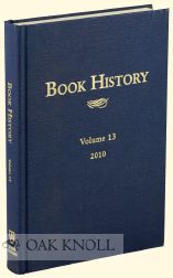 Order Nr. 109474 BOOK HISTORY, VOLUME 13. Ezra Greenspan, Jonathan Rose
