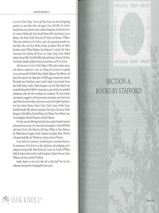WILLIAM STAFFORD: AN ANNOTATED BIBLIOGRAPHY.