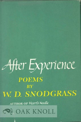 Order Nr. 110102 AFTER EXPERIENCE. W. D. Snodgrass