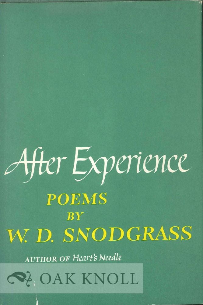 Order Nr. 110102 AFTER EXPERIENCE. W. D. Snodgrass.