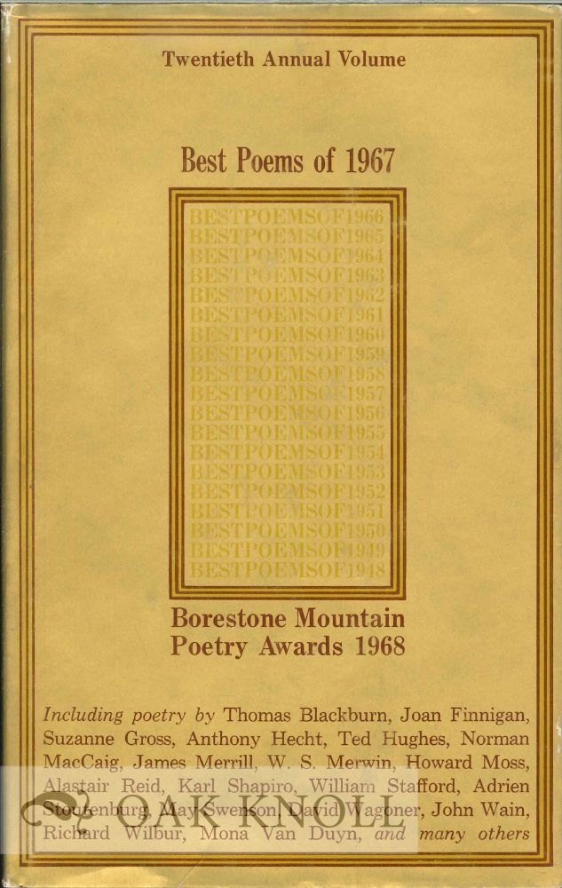 Order Nr. 112402 BEST POEMS OF 1967. BORESTONE MOUNTAIN POETRY AWARDS 1968