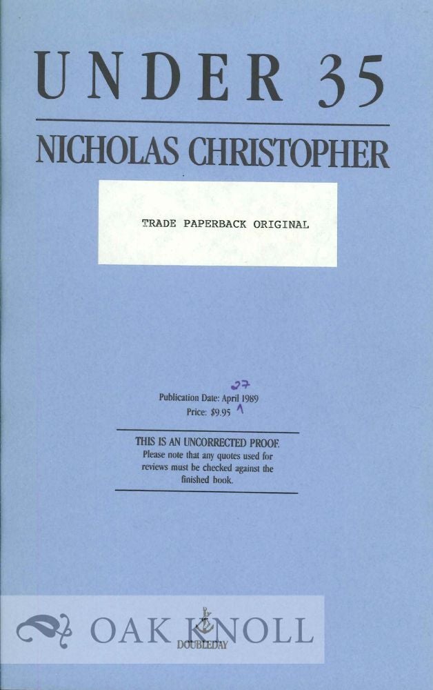 Order Nr. 112547 UNDER 35, THE NEW GENERATION OF AMERICAN POETS. Nicholas Christopher, ed.