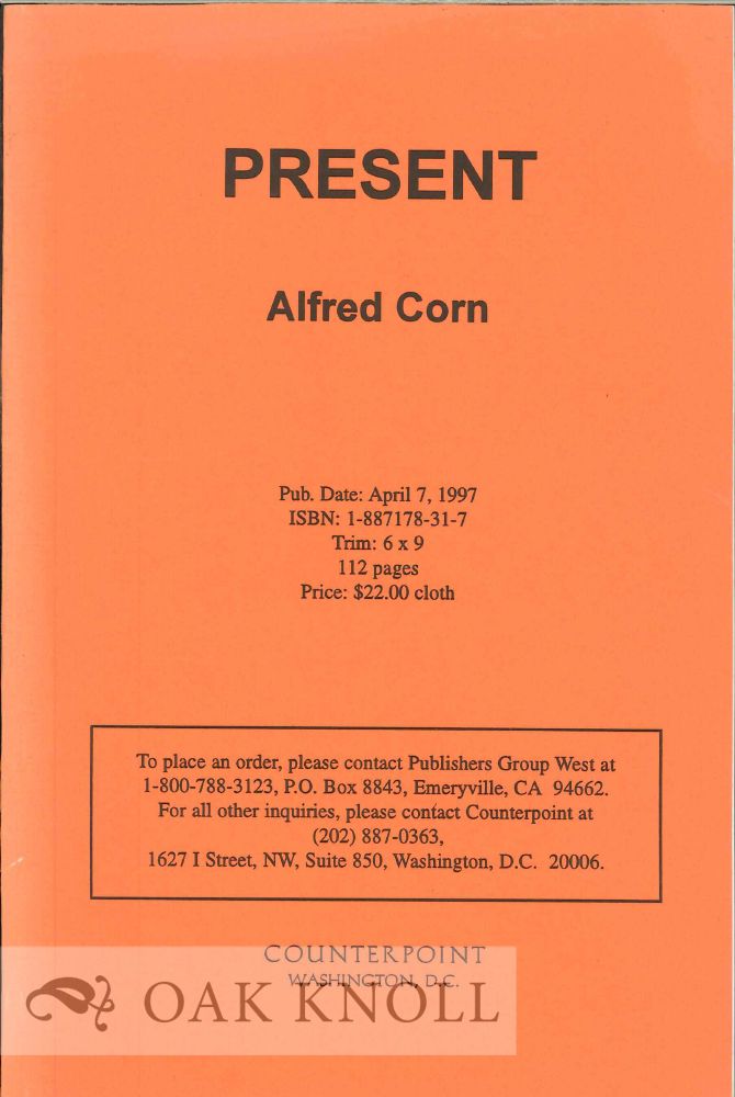 Order Nr. 112619 PRESENT. Alfred Corn.