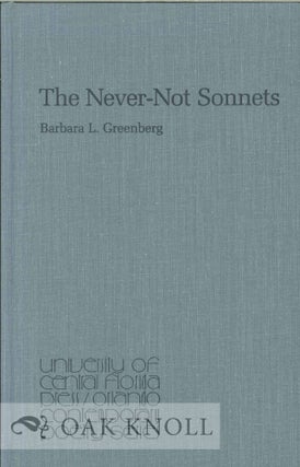 Order Nr. 112894 THE NEVER-NOT SONNETS, POEMS. Barbara L. Greenberg